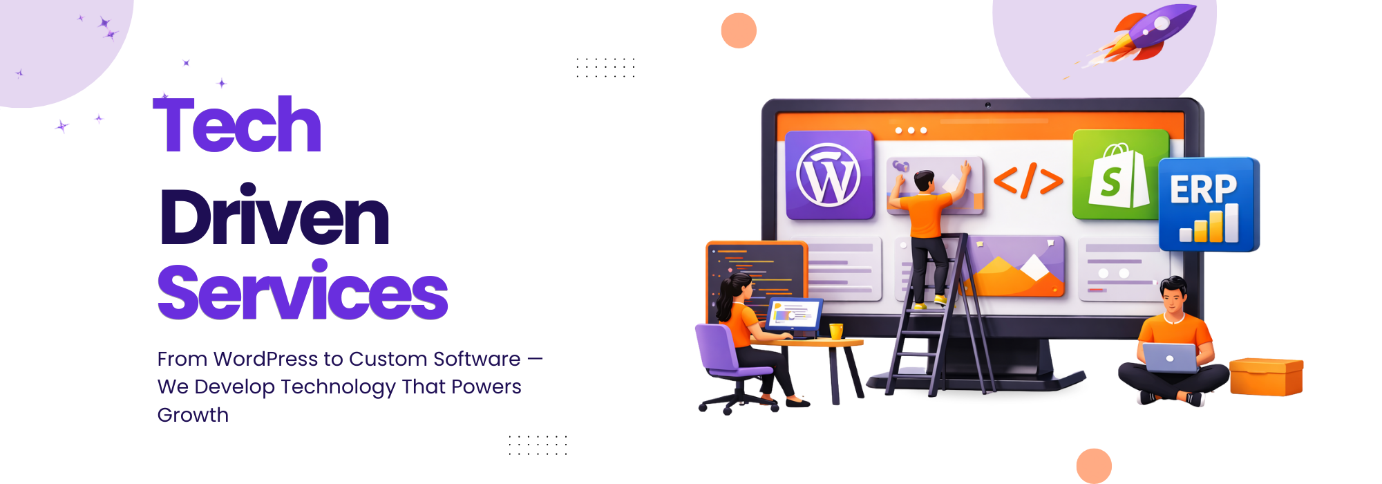 White Purple Modern Website Design And Development Outdoor Banner (2000 x 700 px) (2)